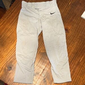 Nike size small baseball pants Light Grey Swoosh brand NEW NEVER WORN